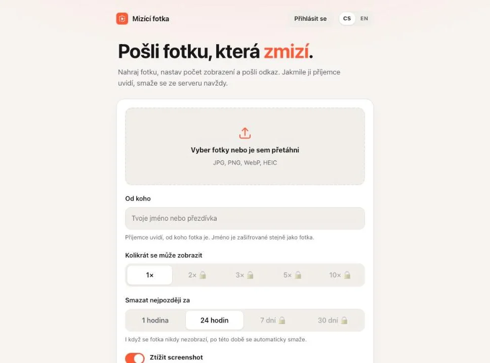 Mizící fotka – zmizi.cz